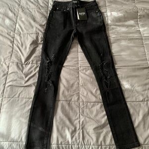 Mens boohooman super skinny black jeans